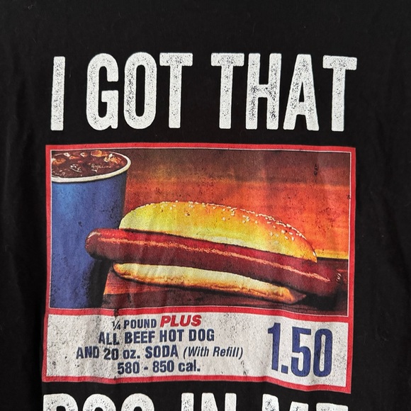 I Got That Dog In Me Costco Hot Dog Humor Graphic Tee XL Kitsch Camp Streetwear - Picture 4 of 12
